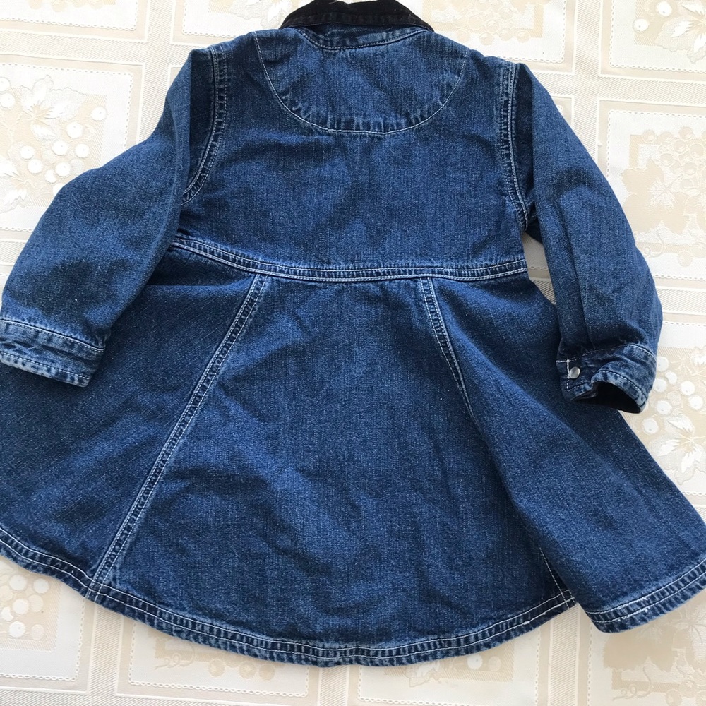 Baby GAP Jeans Dress with Black Collar